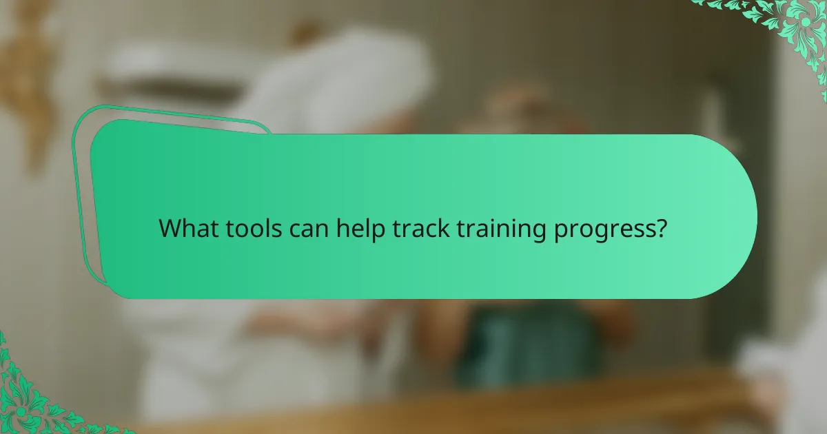 What tools can help track training progress?